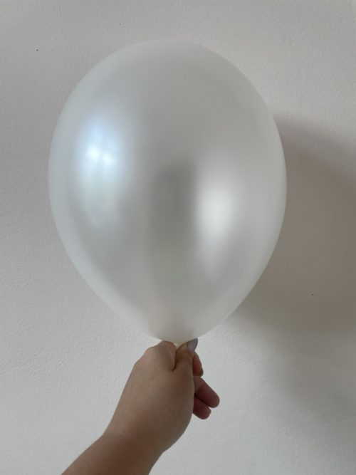 Шар металлик белый