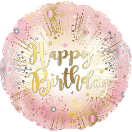 Круг "Happy birhday" салют