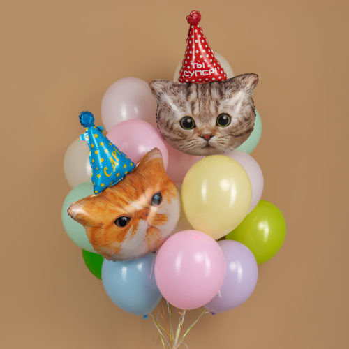Шар фигурный кот в колпачке — изображение 2